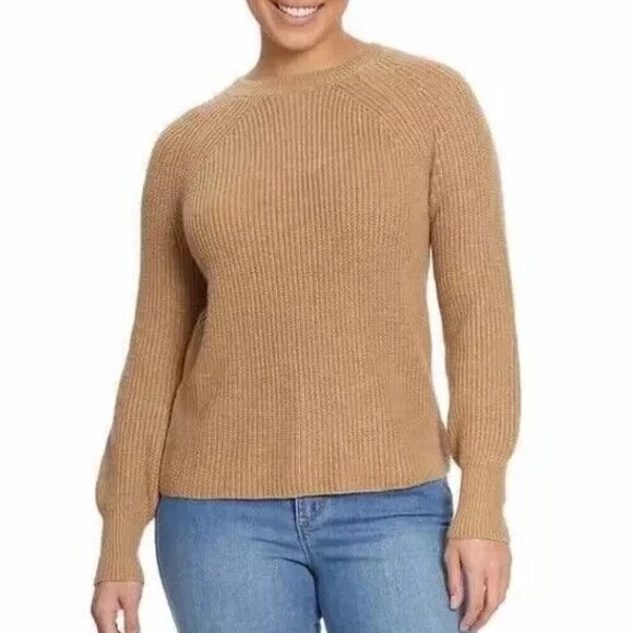 Jessica Simpson Ladies' Ribbed Sweater, Tan, S - Picture 1 of 2